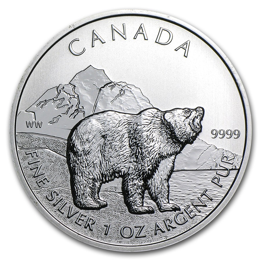 Canada Wildlife Grizzly 2011-2 1 ounce silver